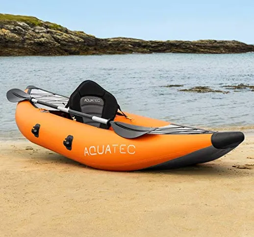 AQUATEC Kayak Gonfiabile | Kayak Gonfiabile Per Uomini, Donne & Bambini | Kayak Per Remare...