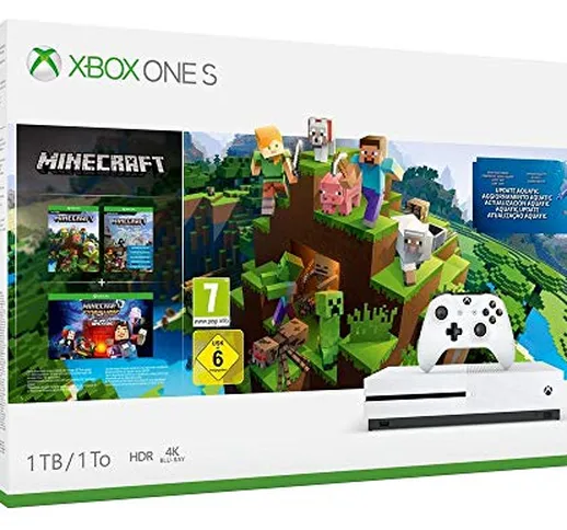 Xbox One S 1TB Minecraft Creators Pack + 1M GamePass [Bundle]