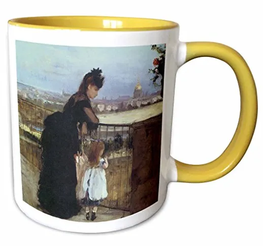 3dRose Mug_127344_8 sul Balcone di Berthe Morisot, giallo, 11 oz