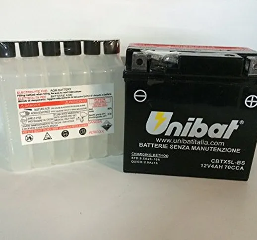 Unibat Batteria CTX5L-BS comparativa ytx5l-bs