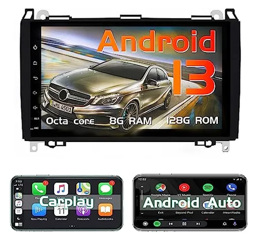 Android 13 autoradio per Mercedes Benz W169 W245 B16 B170 B180 B200 W639 Vito Viano W906 S...