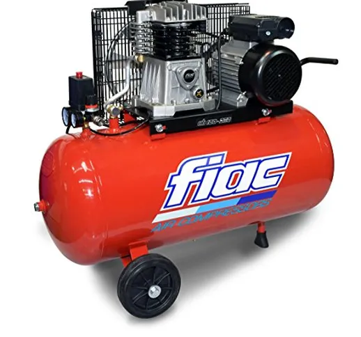 Compressore d'aria 100 Lt trifase 380V Fiac AB 100-360 T trasmissione a cinghia 2,2 Kw