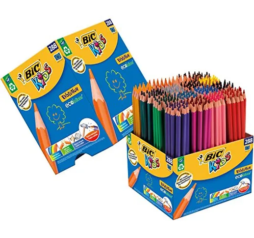 Bic Kids Evolution Ecolutions Matite colorate Pack of 288 Assorted Colours