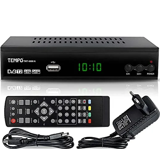 Tempo tmp4000 - Decoder Digitale Terrestre DVB T2 / HD / HDMI / Ricevitore TV / PVR / H.26...