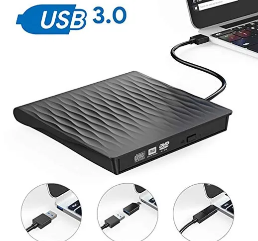 XZYP Lettore Blu-Ray Esterno Portatile 3,0 Tavolo Universale Masterizzatore CD-Rom Esterno...