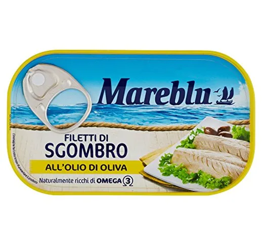 Mareblu - Filetti di Sgombro all'Olio d'Oliva - 5 scatolette da 90 g [450 g]