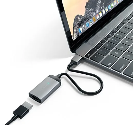 SATECHI Adattatore in Alluminio Tipo-C HDMI 4K (60 Hz) Compatibile con MacBook PRO 2016/20...