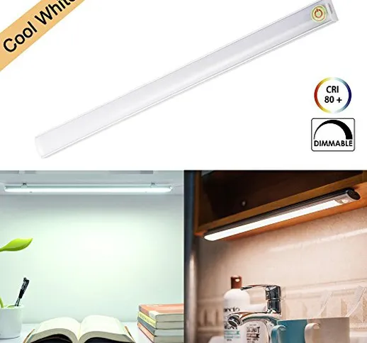 Luci per Cucina LED Barra Luminosa Lampada da Parete Touch Design Dimmerabile 30CM USB Pow...