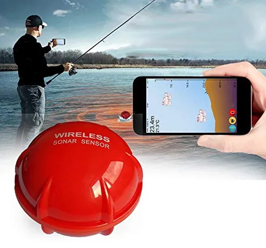 QYLT Rilevatore Intelligente Bluetooth per la Pesca, Wireless Smart Fishfinder, Fish Finde...