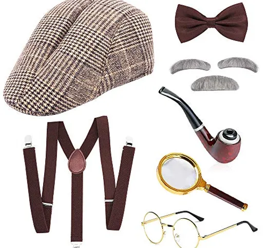 SPECOOL Sherlock Holmes Accessorio Vestito Set Old Man Disguise Cosplay Costume Kit Pipa F...