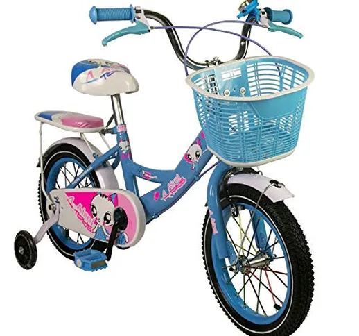 Airel Biciclette per Bambini | Bicicletta con rotelle e Cestino | Bici Bimba | Bicicletta...