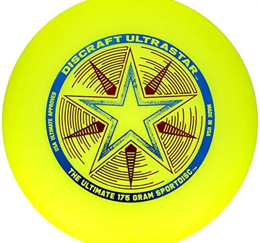 Discraft - Frisbee Ultra-Star, Peso 175 g, Colore: Giallo