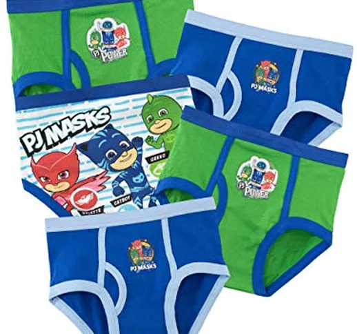 PJ Masks Biancheria Intima delle Ragazzi Super Pigiamini Confezione da 5 - Multicolore - 2...