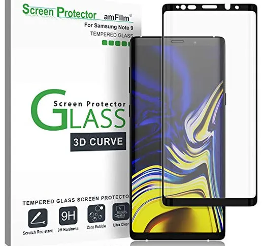 Galaxy Note 9 Pellicola Protettiva, amFilm Copertura Totale Vetro Temperato Protezione Sch...