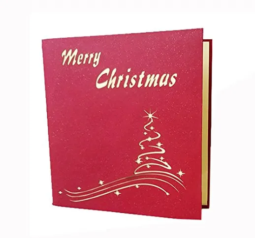 OFKPO 3d Cartolina D'auguri di Natale - Pop Up Cartolina D'auguri di Compleanno(Dell'alber...