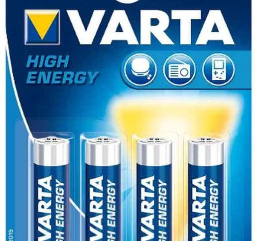 10 x VARTA Batterie High Energy Ministilo 4 Pezzi