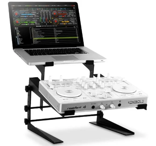 resident dj DJX-250 Supporto Laptop-Mixer-Controller (Antiscivolo, Larghezza 29-58 cm, Alt...