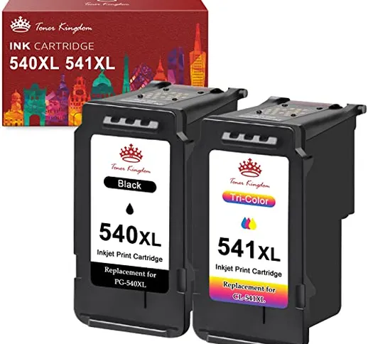 Toner Kingdom PG-540XL CL-541XL Cartucce d'inchiostro Rigenerate Compatibili per Canon 540...