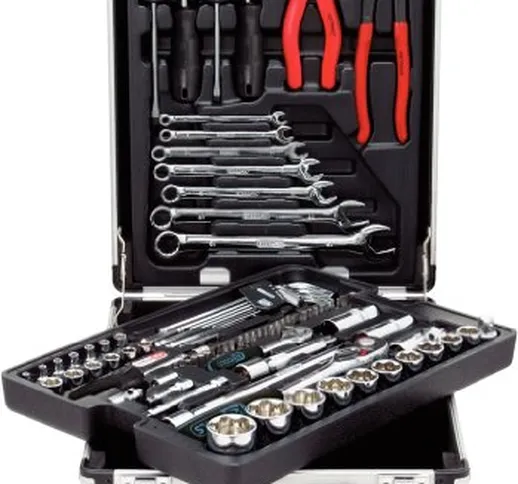 KS Tools 918.0690 Chromeplus Serie di Utensili, 90 Pezzi, 1/4"+1/2"