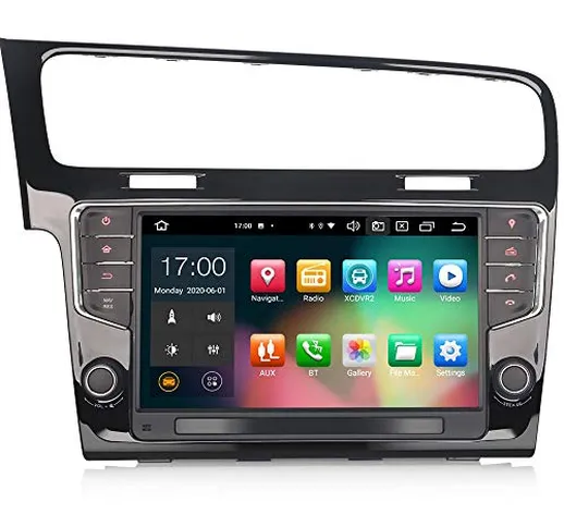 ERISIN 9 pollici Android 10.0 Autoradio per VW GOLF VII / 7 Supporto GPS Sat Nav Carplay A...