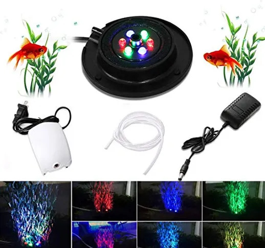Acquario Fish Tank LED Illuminazione, Illuminazione Subacquea dell'acquario del LED con Po...