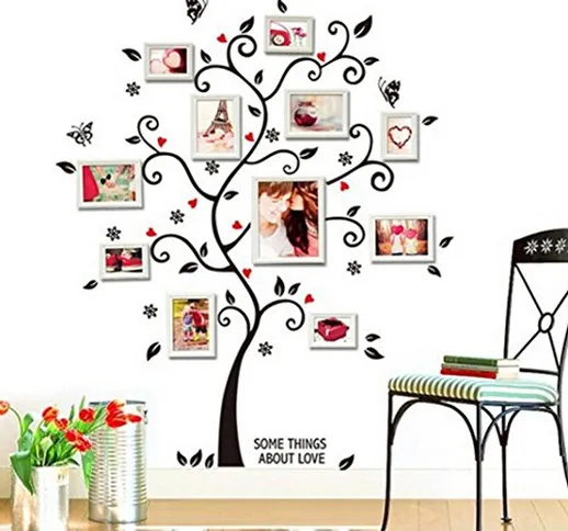 Wall Sticker,  Adesivi Murales, Carta da Pareti "Famiglia photo frame albero" Decorazione...