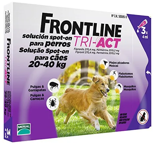 Frontline Tri-Act 3 Fialette Tra 20 e 40 KG