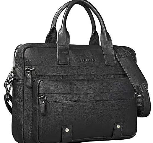 STILORD 'Leander' Borsa Lavoro e PC 15.6' in Pelle uomo e donna a tracolla Vintage Borsa p...