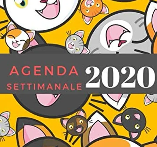 Agenda 2020: agenda donna settimanale formato A5 scritta in Italiano