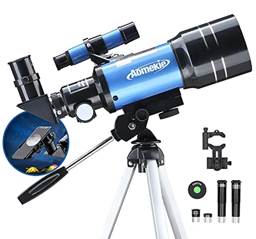 AOMEKIE Telescopio per Bambini 70mm Telescopio Astronomico con Treppiede Smartphone Adatta...