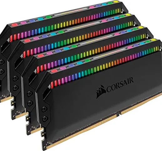 Corsair Dominator Platinum RGB Kit di Memoria per Desktop a Elevate Prestazioni, DDR4 4 x...