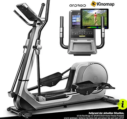 Sportstech LCX800 - Cross Trainer con Elegante Console Multifunzione Android, volano 24 kg...