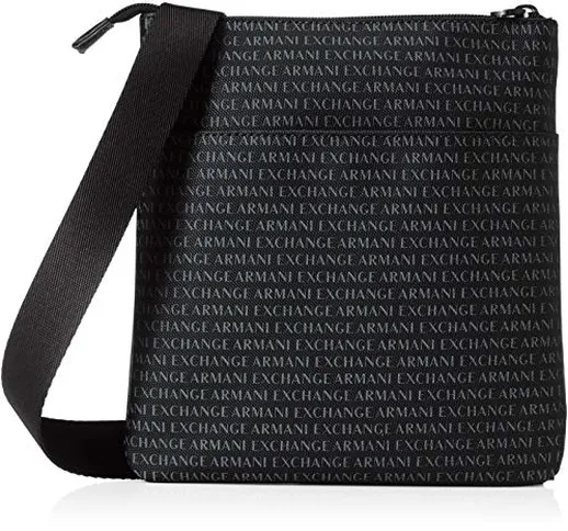 ARMANI EXCHANGE UOMO BORSA MESSENGER SMALL CROSS 952139 CC012 unica nero