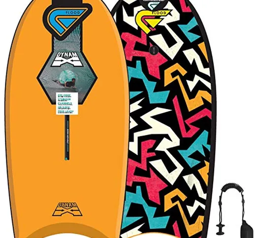 Flood Dynamx Stringer 40 - Bodyboard, Motivo Tribale, Colore: Arancione