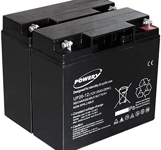 Batteria Powery al Gel di piombo per: UPS APC Smart-UPS RBC7 20Ah (sostituisce anche 18Ah)