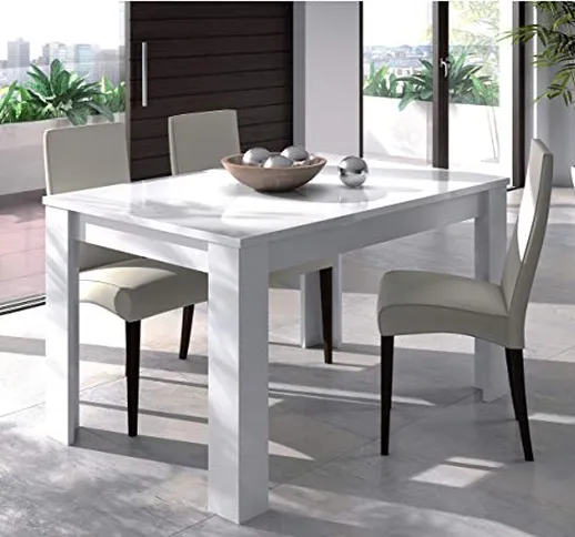 Dmora Tavolo pranzo allungabile, bianco-cm. 140/190 x 78 x 90, UNICO