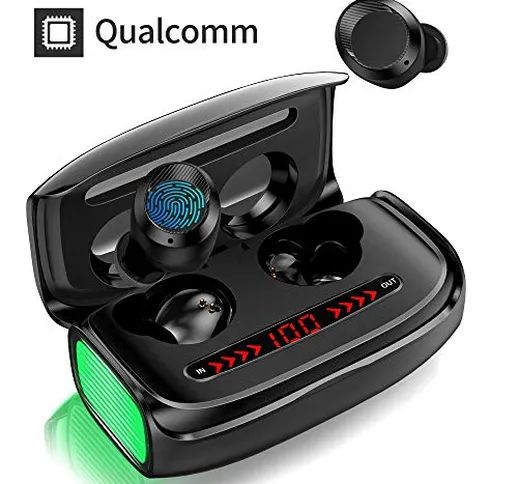 Auricolari Bluetooth 5.0 Cuffie Senza Fili Wireless Cuffie Sport in Ear Deep Bass 3D Stere...