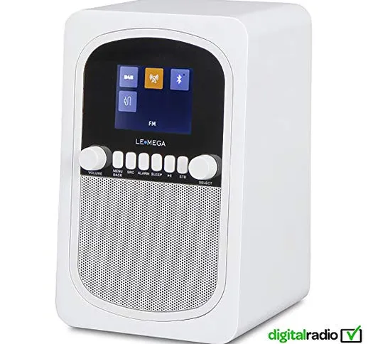 Radio digitale portatile DAB + & FM LEMEGA M1 con Bluetooth, doppi allarmi, orologio, sosp...