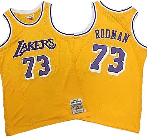 BXWA-Sports Jersey di Pallacanestro Maschile, Lakers NBA # 73 Dennis Rodman Basket Abbigli...