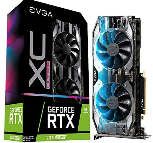 EVGA GeForce RTX 2070 SUPER XC ULTRA, OVERCLOCKED, 2.75 Slot Extreme Cool Dual, 70C Gaming...