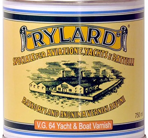 Rylard VG 64 Yach & Boat Vernice Lucida per Legno, Trasparente, 750 ml