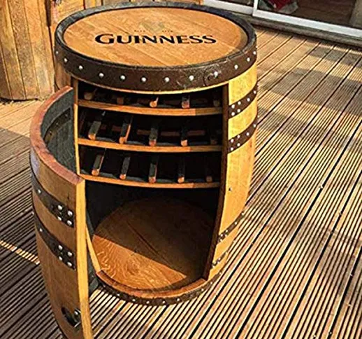 Botte di whisky portabottiglie "Balmoral", per vino, in legno massello di quercia