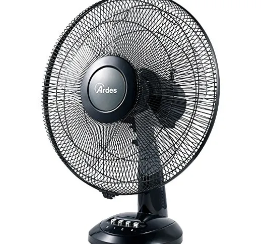 Ardes AR5S41 Ventilatore da Tavolo, Nero, Pala Ø 40 cm