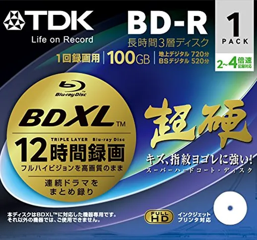 TDK Blu-ray Disc - BD-R XL 100GB 4X Speed 1 Pack Printable - Triple Layer (japan import)