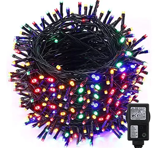 Geemoo Luci Albero di Natale, Catena Luminosa 55M 500 LED, Luci di Natale Esterno ed Inter...