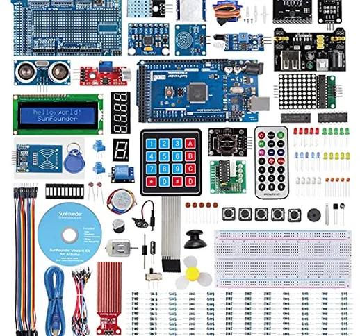 SUNFOUNDER Starter Kit Completo con 291 Articoli Compatibile con Arduino IDE, Mega 2560 R3...