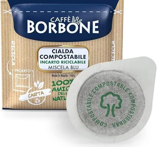 Caffè Borbone Cialda Compostabile, Miscela Blu - 150 Cialde - Sistema ESE diametro >44 mm...