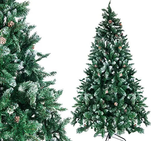 Amazon Brand - Umi Albero di Natale artificiale con supporto, sistema pieghevole (150CM)