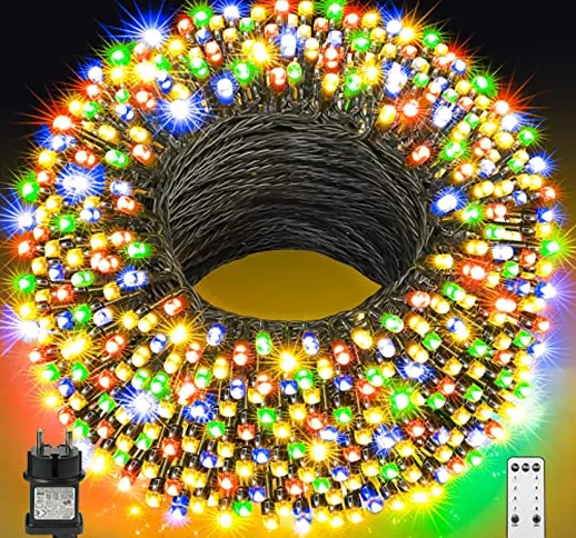 GYLEFY Luci di Natale Esterno Catena Luminosa 50m con 400 LED Luci di Natale per Interni G...