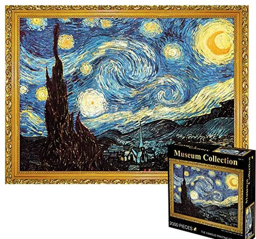 Puzzle World Famous Pittura Notte Stellata 1000/2000/3000 Pieces - Grande for Adulti Bambi...